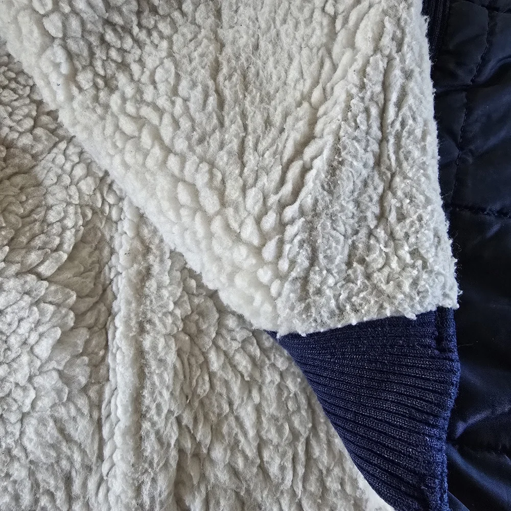 Vintage 80s Marks Workwear House Sherpa Lined Puffer Vest Mens Medium - Picture 10 of 10